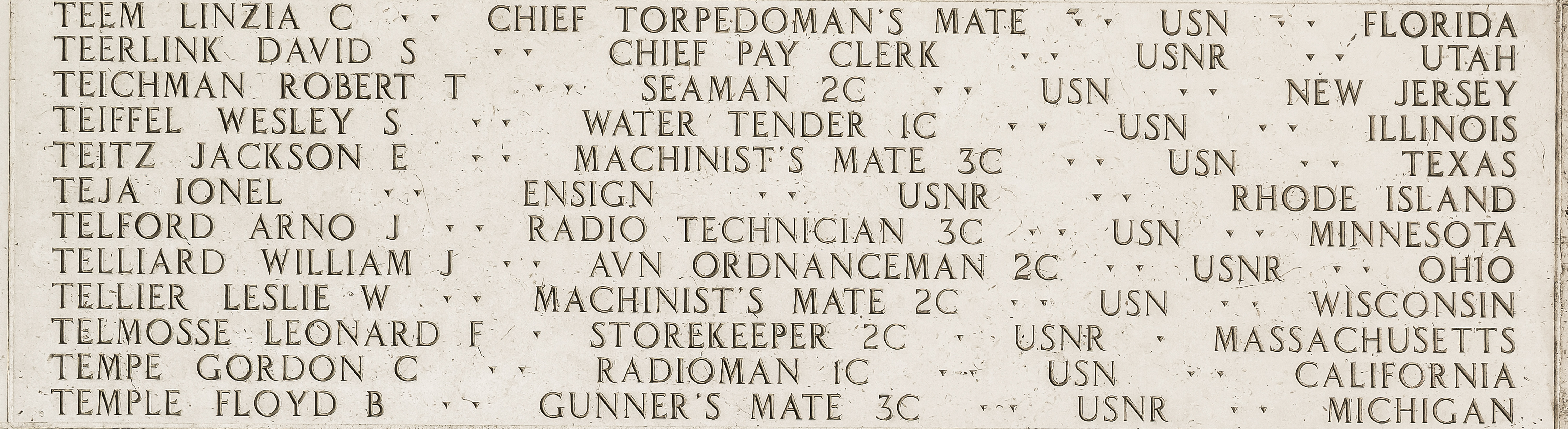 William J. Telliard, Aviation Ordnanceman Second Class